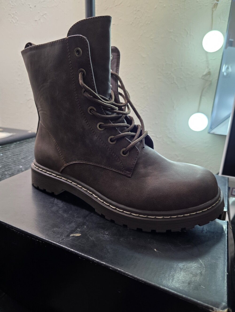 Torrid brown chunky combat boots in women’s size 11.